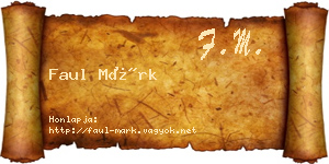 Faul Márk névjegykártya