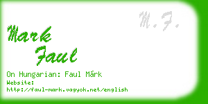 mark faul business card